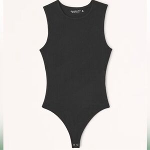 Abercrombie & Fitch Cotton Seamless Fabric Crew Tank Bodysuit
